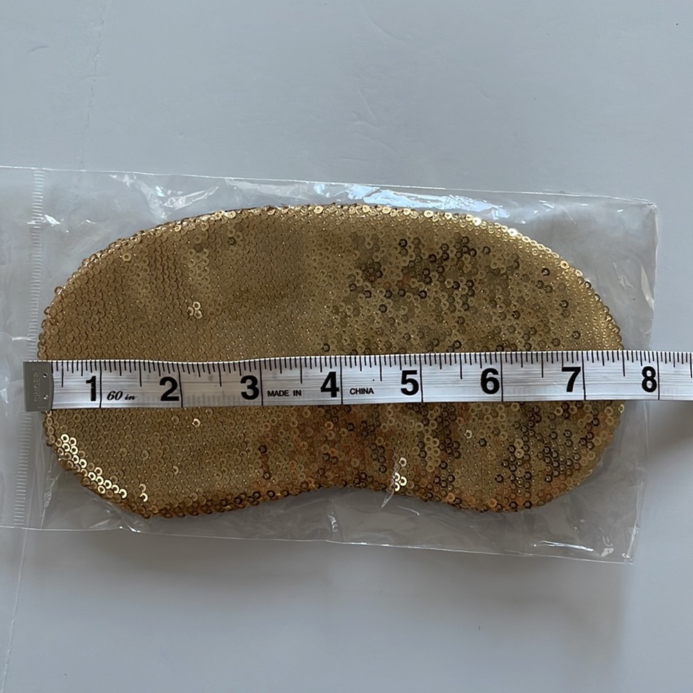 Brand new gold sequined sleep eye mask- item 1244 - Picture 2 of 6